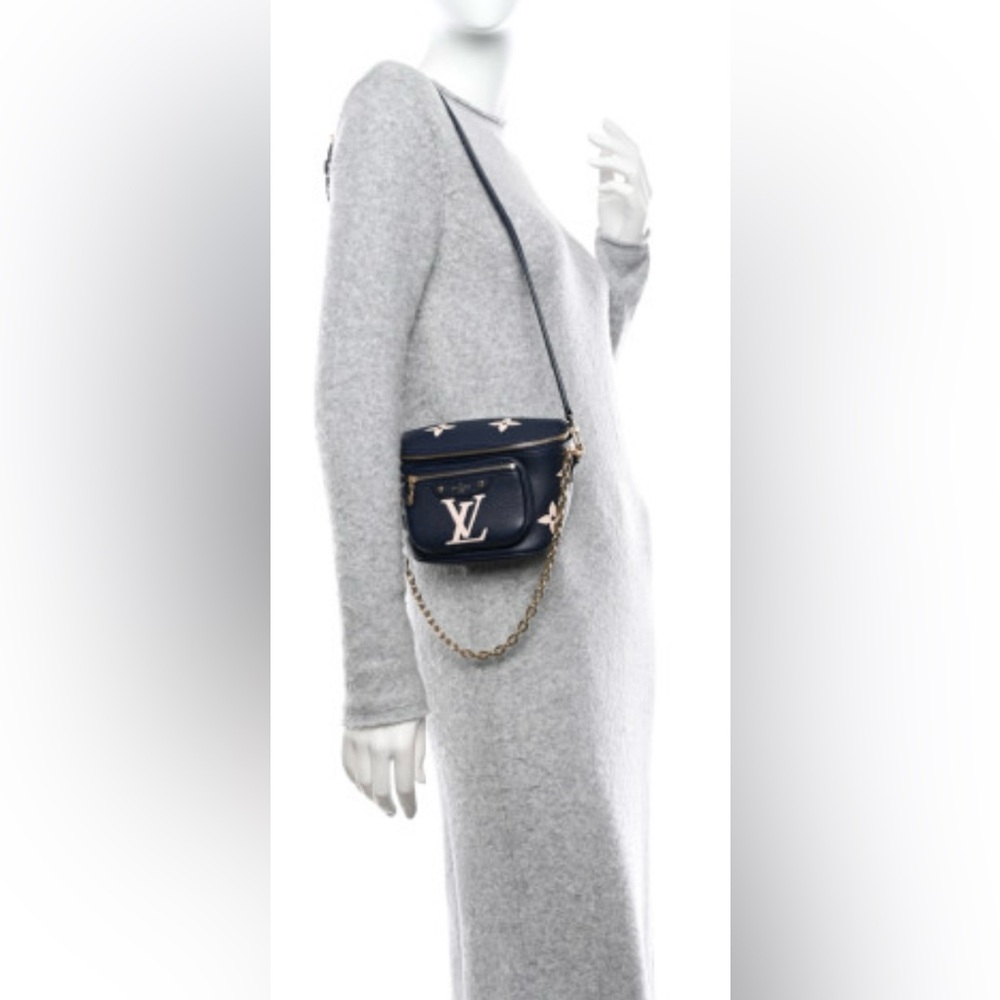 Louis Vuitton Empreinte Monogram Giant Mini By The Pool Bumbag Blue Beige